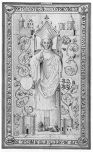 Grabplatte Bischof Heinrich III. von Hildesheim gest. 06.02.1363 